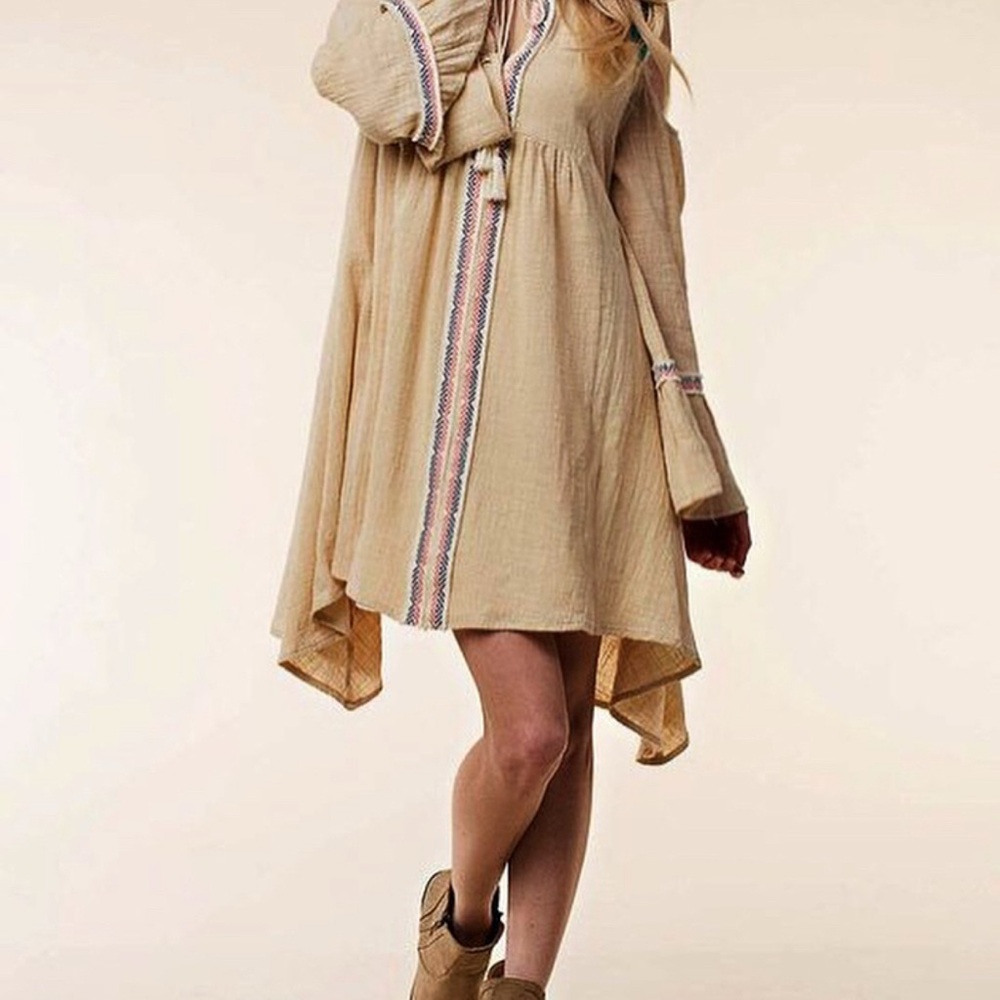 Boho Cold Shoulder Dress - Picture 2 of 5